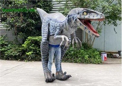 Vendita calda Animatronic Velociraptor Costume per spettacolo